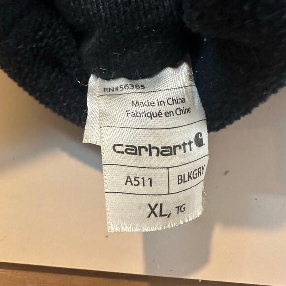 Carhartt Black Gray Gloves Men's Adult XL A511 Waterproof Insulated - Picture 7 of 9